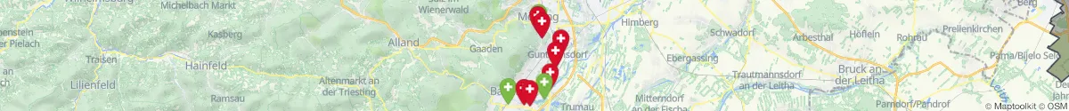 Kartenansicht für Apotheken-Notdienste in der Nähe von Gumpoldskirchen (Mödling, Niederösterreich)